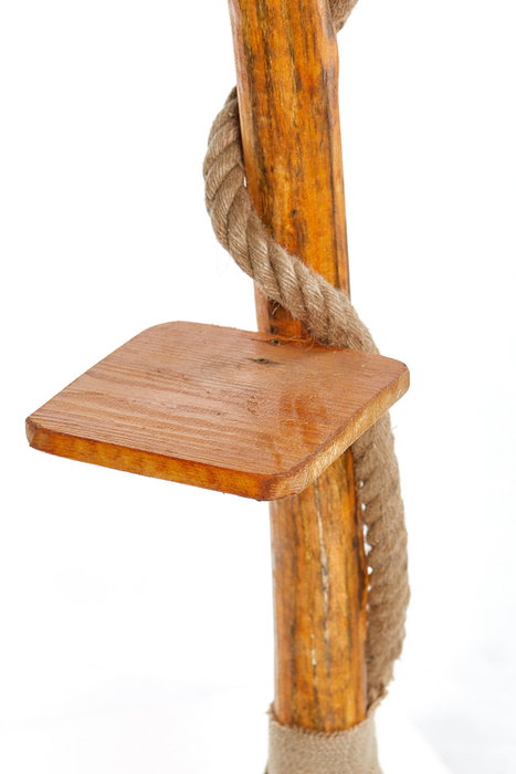 Opviq Lámpara de pie Arbor con diseño de árbol, madera y tapa de yute